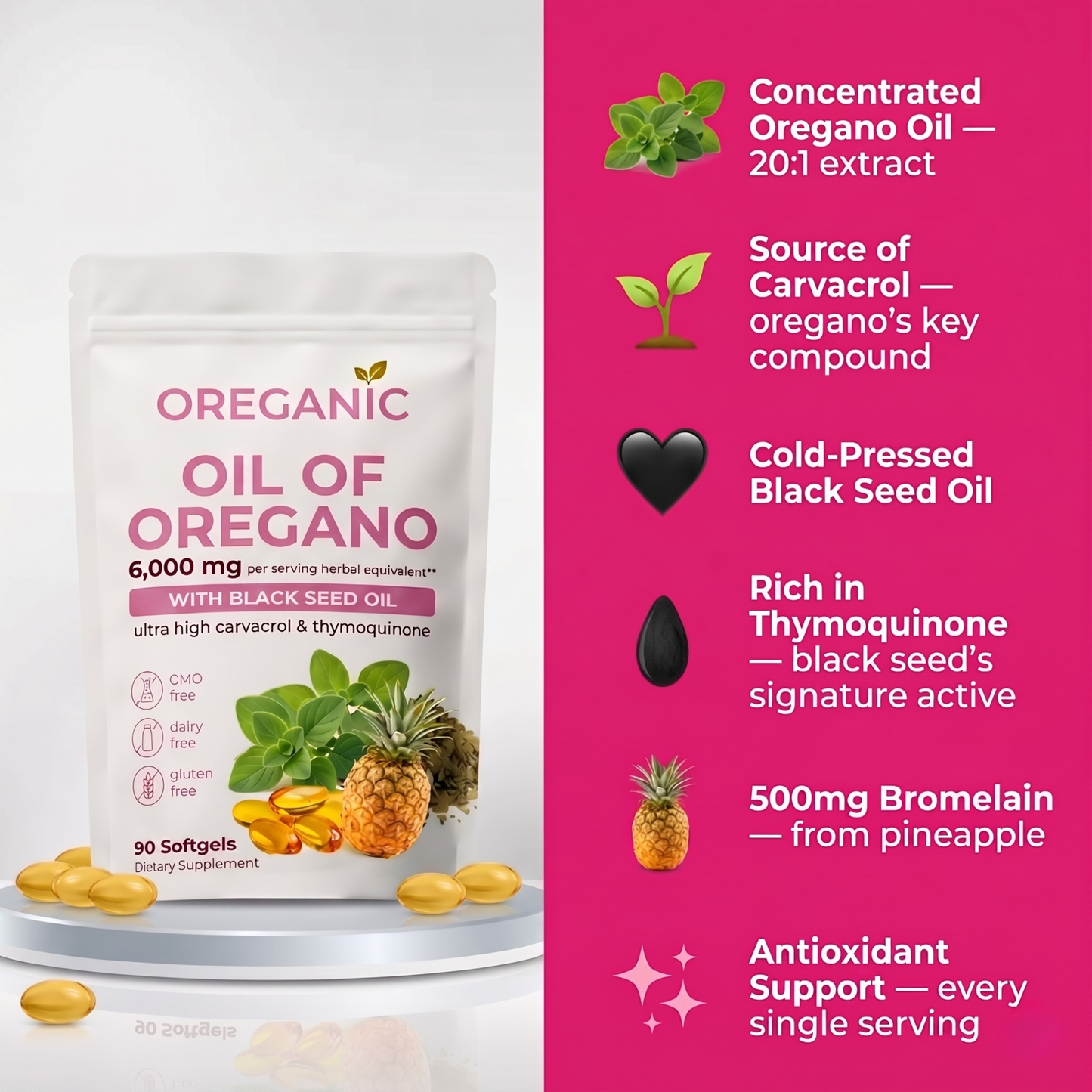 Oil Of Oregano + Black Seed Oil